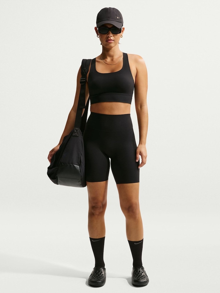 Nike Black Zenvy Light-Support Padded Longline Sports Bra - Image 1 of 6