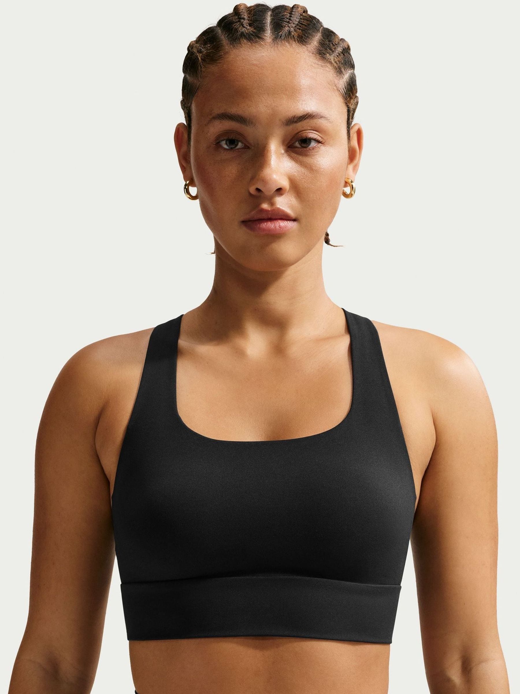 nike black bra top