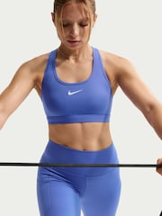 Nike Sapphire Blue Swoosh Medium Support Non-Padded Sports Bra - Image 5 of 5