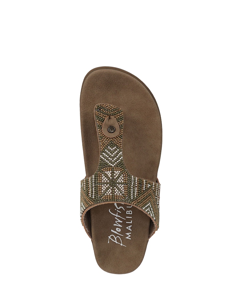 Blowfish Malibu Regular Fit Orange Lyric Toe Post Sandals - Image 6 of 7