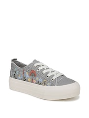 Blowfish Malibu Regular Fit Cream Sadie Sun Lace-Up Trainers - Image 3 of 7