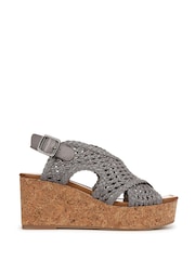 Grau - Blowfish Malibu Andrea Woven Wedge Sandals - Bild 1 von 7