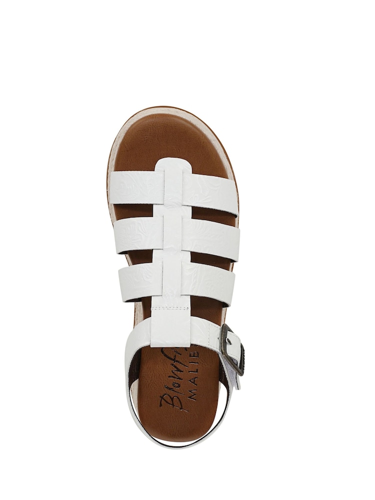 Blowfish Malibu Regular Fit Madrid 2 Fishermans White Sandals - Image 6 of 7