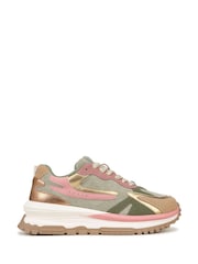 Grün - Blowfish Malibu Regular Fit Green Leo Lace-Up Trainers - Bild 1 von 7