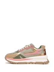 Grün - Blowfish Malibu Regular Fit Green Leo Lace-Up Trainers - Bild 2 von 7