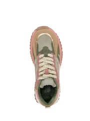 Grün - Blowfish Malibu Regular Fit Green Leo Lace-Up Trainers - Bild 6 von 7