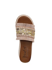 Blowfish Malibu Regular Fit Gold Miami Slides - Image 6 of 7