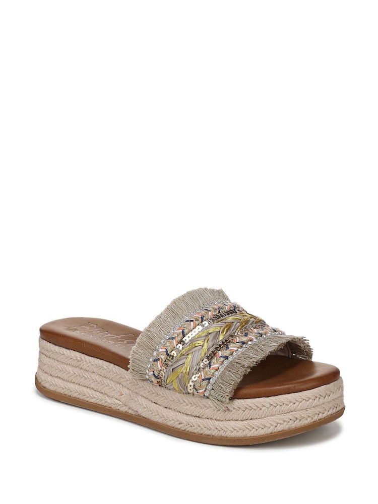 Blowfish Malibu Regular Fit Gold Miami Slides - Image 3 of 7