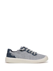 Blowfish Malibu Regular Fit Blue Boardwalk Slip On Trainers - Image 1 of 7