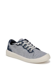 Blowfish Malibu Regular Fit Blue Boardwalk Slip On Trainers - Image 3 of 7