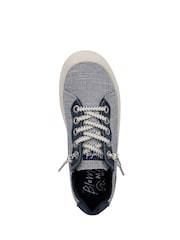 Blowfish Malibu Regular Fit Blue Boardwalk Slip On Trainers - Image 6 of 7