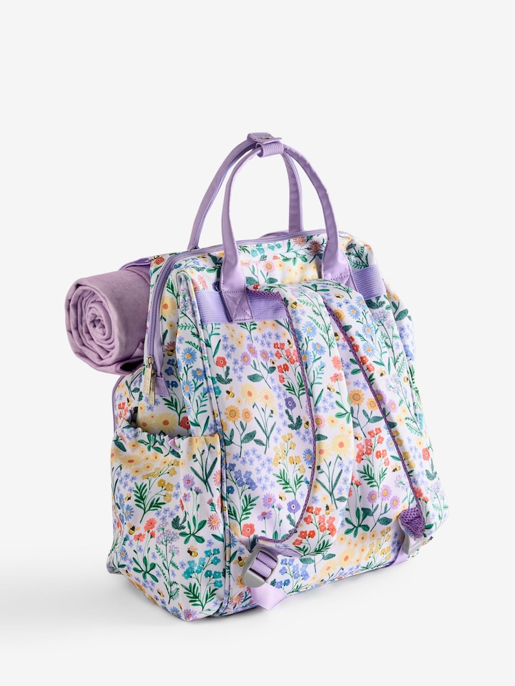 Maisie Floral Print 4 Person Picnic Backpack - Imaginea 6 din 6