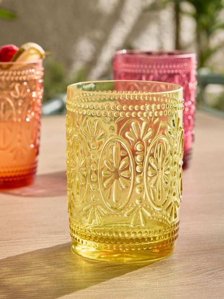 Set of 4 Multi Bright Picnic Acrylic Tumblers - Image 2 of 6
