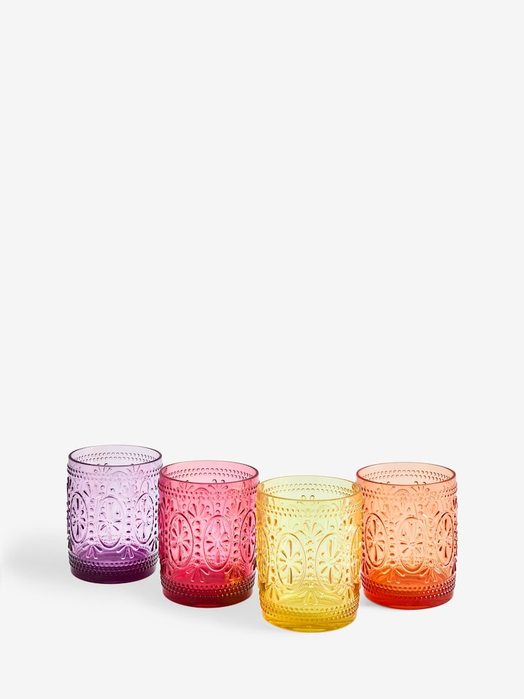 Set of 4 Multi Bright Picnic Acrylic Tumblers - Image 6 of 6