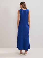 Phase Eight Blue Talia Textured Midi Dress - Image 2 of 7