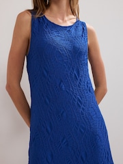 Phase Eight Blue Talia Textured Midi Dress - Image 6 of 7