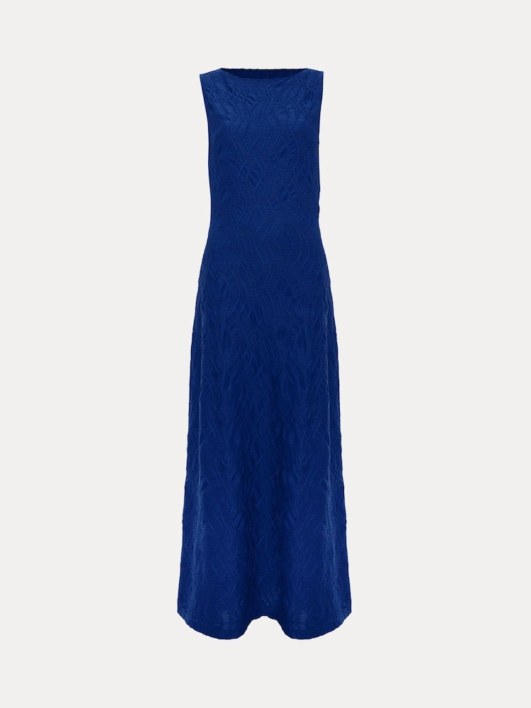Phase Eight Blue Talia Textured Midi Dress - Image 7 of 7