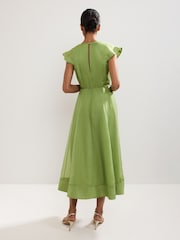 Phase Eight Green Annette Frill Dress - Image 2 of 7