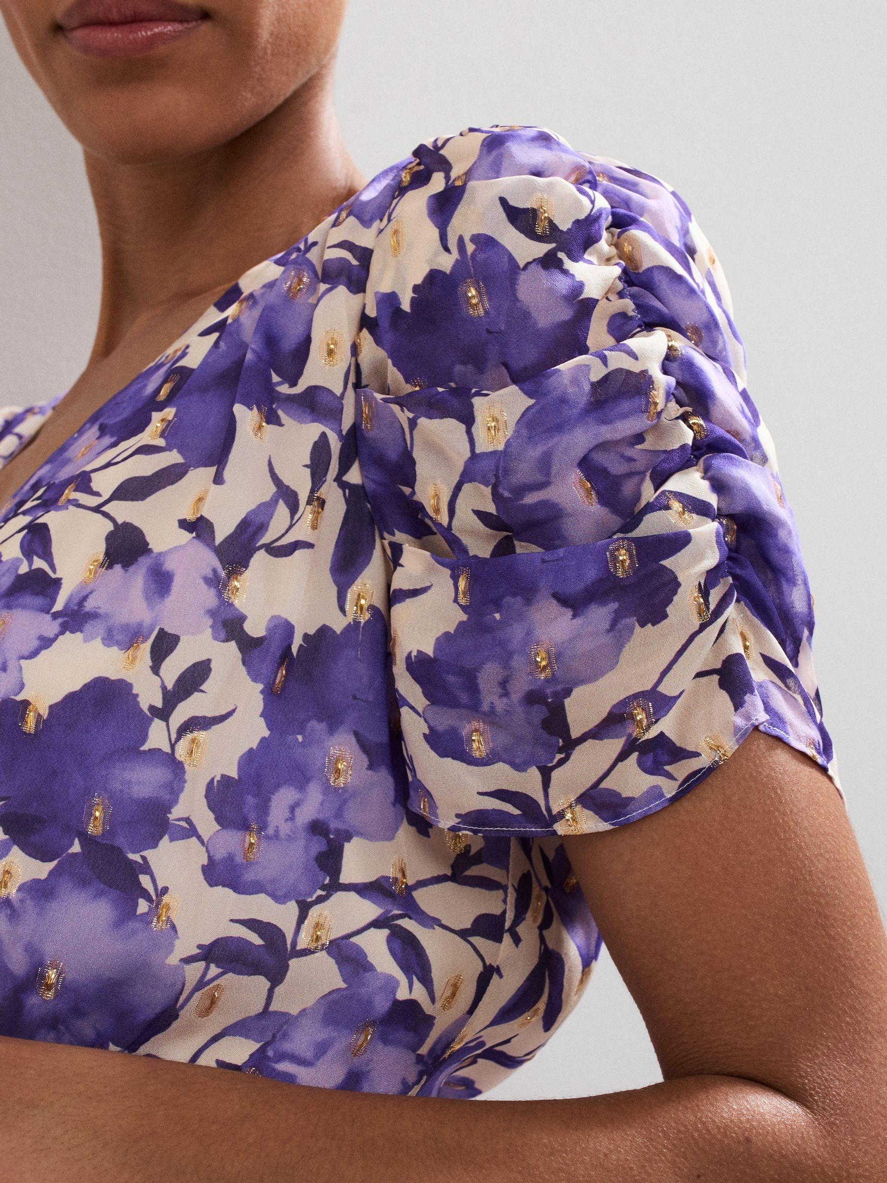 Buy Phase Eight Purple Azalea Floral Print Dress from Next USA Buy Phase Eight Purple Azalea Floral Print Dress from Next USA