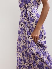 Phase Eight Purple Azalea Floral Print Dress - Image 6 of 7