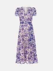 Phase Eight Purple Azalea Floral Print Dress - Image 7 of 7