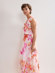 Phase Eight Pink Liana Burnout Dress - Image 6 of 7