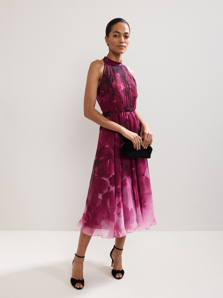 Phase Eight Purple Bethany Floral Print Dress - Image 1 of 1 Phase Eight Purple Bethany Floral Print Dress - Image 1 of 1
