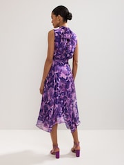 Phase Eight Purple Lucinda Floral Print Dress - Image 2 of 7