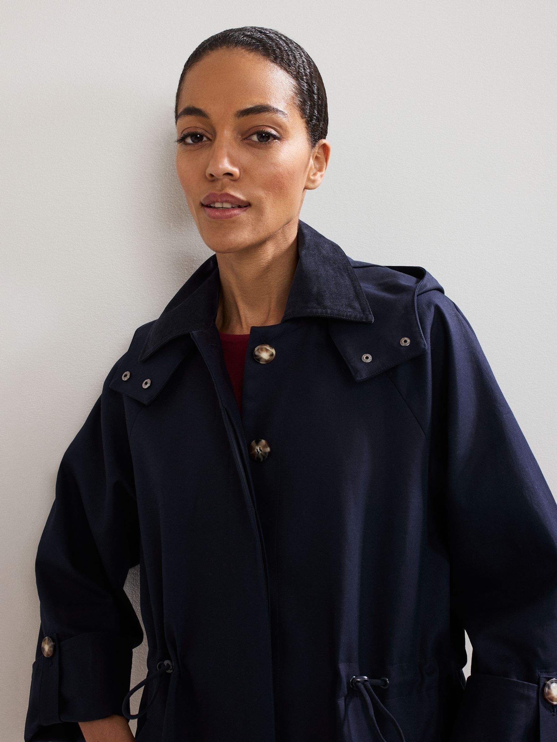 Buy Phase Eight Blue Broddie Hooded Coat from the Next UK online shop