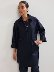 Phase Eight Blue Broddie Hooded Coat - Image 6 of 7