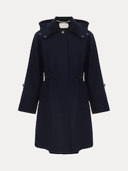 Phase Eight Blue Broddie Hooded Coat - Image 7 of 7