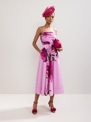 Phase Eight Pink Cassia Printed Dress - Image 3 of 7