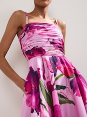Phase Eight Pink Cassia Printed Dress - Image 5 of 7