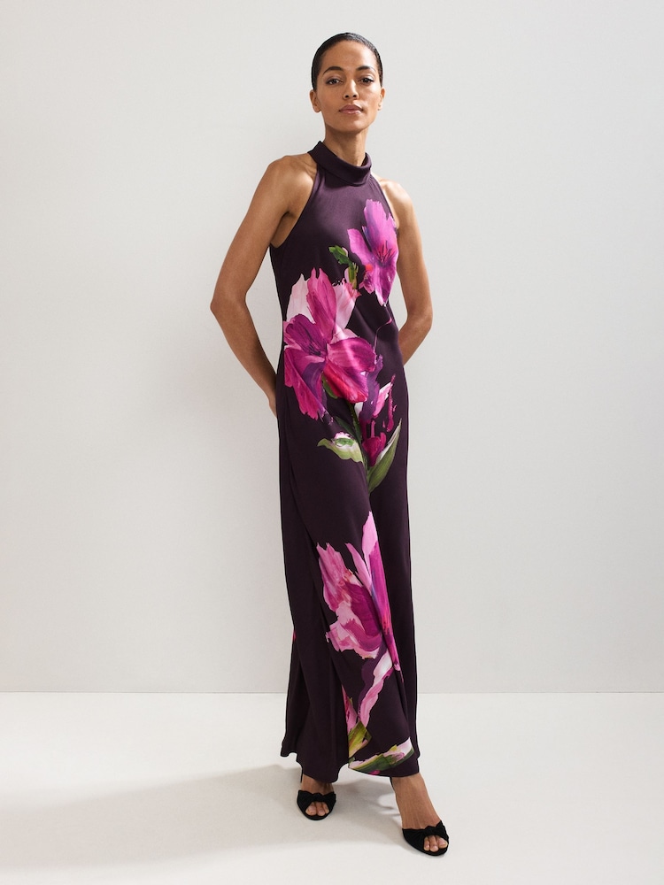 Phase Eight Pink Marcella Satin Dress - Image 1 of 7