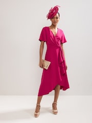 Phase Eight Pink Julissa Wrap Dress - Image 1 of 6
