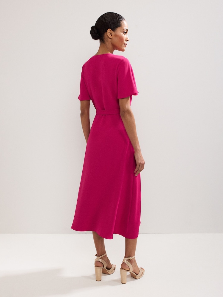 Phase Eight Pink Julissa Wrap Dress - Image 2 of 6