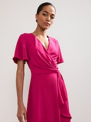Phase Eight Pink Julissa Wrap Dress - Image 3 of 6