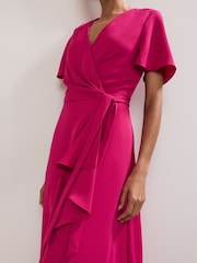 Phase Eight Pink Julissa Wrap Dress - Image 4 of 6