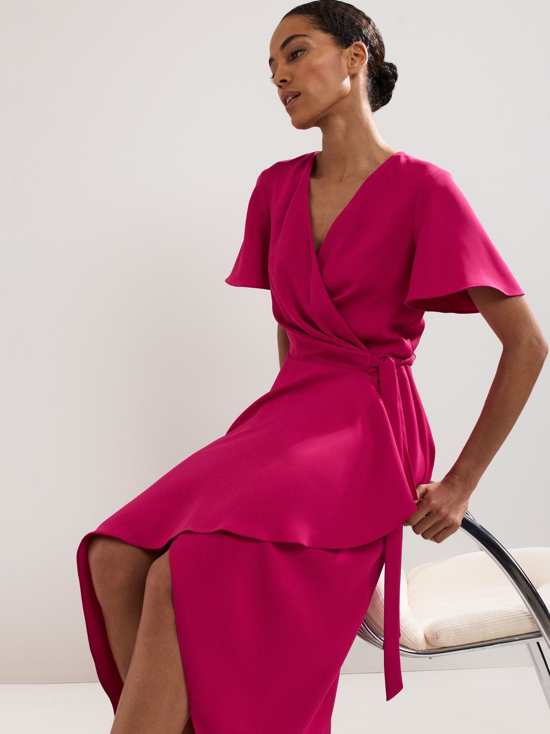 Buy Phase Eight Pink Julissa Wrap Dress from the Next UK