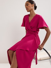 Phase Eight Pink Julissa Wrap Dress - Image 5 of 6