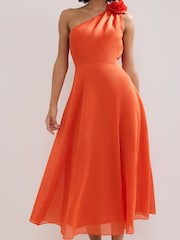 Phase Eight Orange Joseline Dress - Image 5 of 7