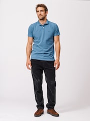 Aubin Blue Croft Polo Shirt - Image 3 of 4