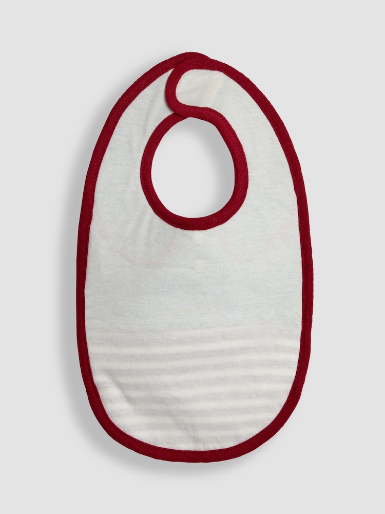 JoJo Maman Bébé Cream Christmas Elf Bib - Image 2 of 3