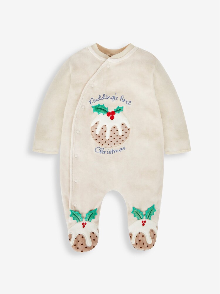 JoJo Maman Bébé Stone Pudding Appliqué All-in-One - Image 1 of 4 JoJo Maman Bébé Stone Pudding Appliqué All-in-One - Image 1 of 4