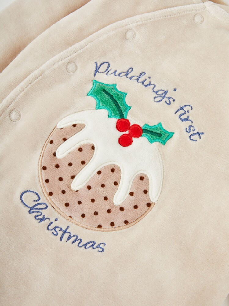 JoJo Maman Bébé Stone Pudding Appliqué All-in-One - Image 4 of 4 JoJo Maman Bébé Stone Pudding Appliqué All-in-One - Image 4 of 4
