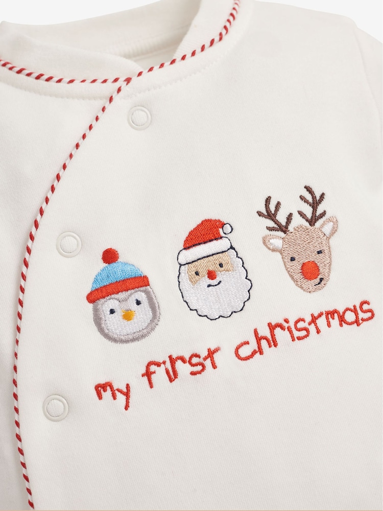 JoJo Maman Bébé Cream Sleepsuit - Image 2 of 2