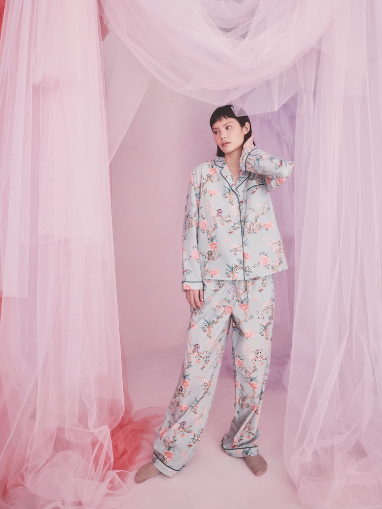 Cath Kidston Cotton Button Through Woven Pyjamas - Imaginea 2 din 8