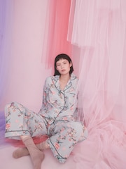 Cath Kidston Cotton Button Through Woven Pyjamas - Imaginea 5 din 8