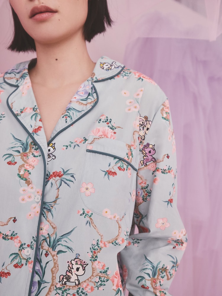 Cath Kidston Cotton Button Through Woven Pyjamas - Imaginea 8 din 8