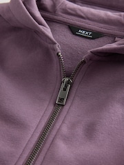 جامنی - ہوڈی کے ذریعے سادہ زپ (3-16سال) - تصویر 3 از 4